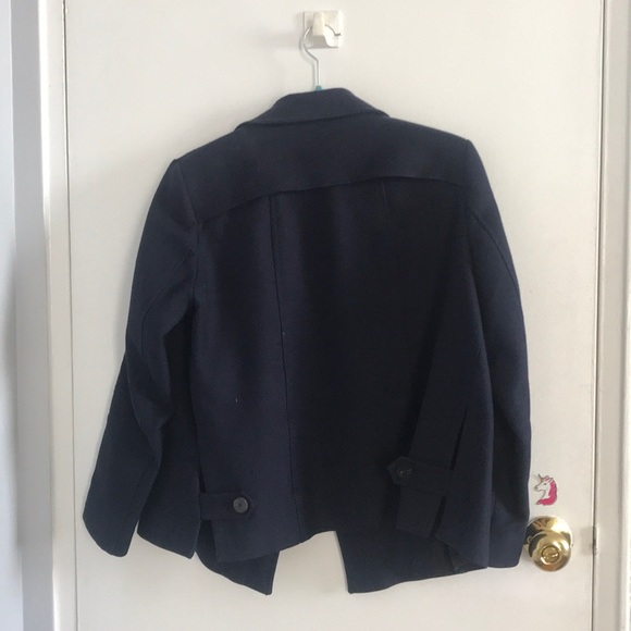 ZARA women’s blazer coat navy blue (medium) - Picture 3 of 3